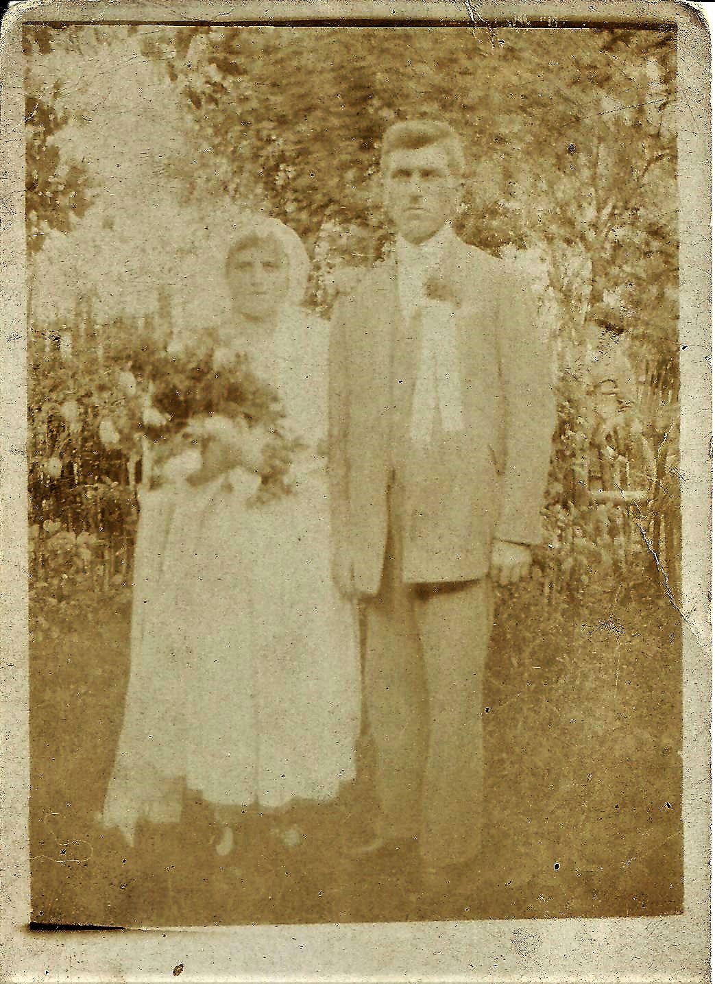 Ślub Jana Ciska z Kamienia z Marią Burek z Posuch 02.10.1925 r.